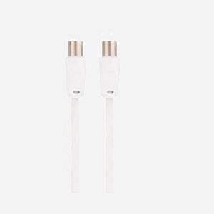 T'nB CCOAXMF15 : Câble Coaxial 1.5m Connecteur Coaxial Femelle vers Coaxial Mâle, blanc, terminaisons droites. - Miniature 3