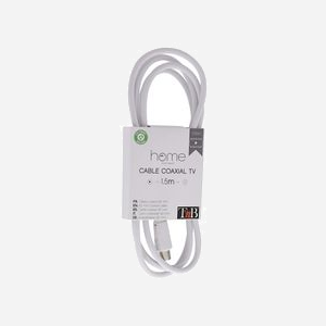 T'nB CCOAXMF15 : Câble Coaxial 1.5m Connecteur Coaxial Femelle vers Coaxial Mâle, blanc, terminaisons droites. - Miniature 4