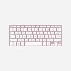 T'nB KBCOLORPK Kit Clavier AZERTY Français Bluetooth 3.0 Rose + Souris ambidextre, portée 10m, batterie 120h, compatible Windows, 443x134x18mm - Miniature 3