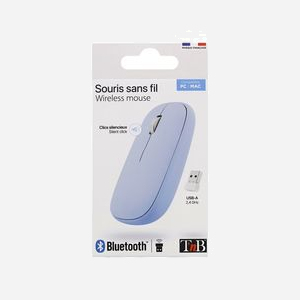 Souris T'nB MWCOLORBL Bluetooth Ambidextre 1600 DPI Bleu - 3 Boutons Programmables, Scroll, Récepteur USB Type-A, Compatible Windows/macOS - Miniature 5