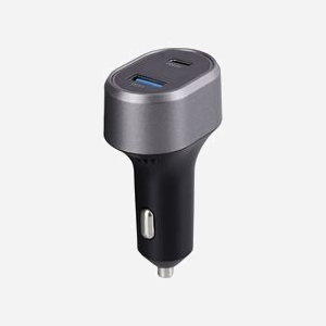 T'nB CACPOWER Chargeur Allume-cigare Universel Noir/Gris - USB-A 2.0 + USB-C (65W Power Delivery) Quick Charge 3.0 - Puissance Totale 83W - Miniature 2