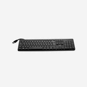 Clavier T'nB KBHUB USB Noir - Taille Réelle 100%, Hub USB 2.0 (x3), Connectivité Filaire USB Type-A, Compatible Windows/Linux, 435x30x130mm - Miniature 1