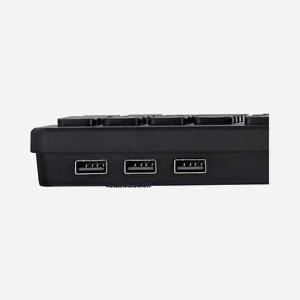 Clavier T'nB KBHUB USB Noir - Taille Réelle 100%, Hub USB 2.0 (x3), Connectivité Filaire USB Type-A, Compatible Windows/Linux, 435x30x130mm - Miniature 4