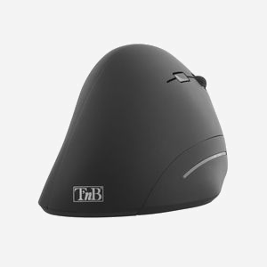 T'nB MWERGOVBT Souris Verticale Droitier Bluetooth+USB-A 1600 DPI 6 Boutons Programmables, Roue de Défilement, Noir, Alimentation Piles AA - Miniature 4