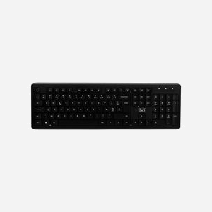 T'nB KBSILENT Clavier RF Sans Fil AZERTY 105 Touches Noir, Pavé Numérique, Récepteur USB Type-A, Format 100%