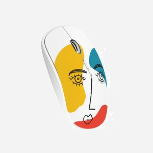 T'nB MWXART3 Souris Ambidextre Bluetooth, 1600 DPI, 3 Boutons Tactiles Programmables, Roulette, USB Type-A, Piles AA Incluses, Multi-couleur