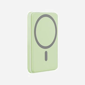T'nB PBUMAG5GR Batterie Externe 5000mAh Recharge Sans Fil 15W MagSafe USB-C 20W Vert, Port USB Type-C, 68x16x143mm - Miniature 1