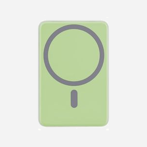 T'nB PBUMAG5GR Batterie Externe 5000mAh Recharge Sans Fil 15W MagSafe USB-C 20W Vert, Port USB Type-C, 68x16x143mm - Miniature 2