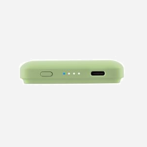 T'nB PBUMAG5GR Batterie Externe 5000mAh Recharge Sans Fil 15W MagSafe USB-C 20W Vert, Port USB Type-C, 68x16x143mm - Miniature 3