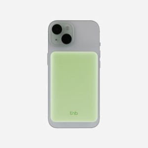 T'nB PBUMAG5GR Batterie Externe 5000mAh Recharge Sans Fil 15W MagSafe USB-C 20W Vert, Port USB Type-C, 68x16x143mm - Miniature 4
