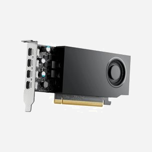 PNY A400 NVIDIA 4 Go GDDR6, 768 Cœurs CUDA, 4x Mini DisplayPort 1.4a, PCIe x8, Refroidissement Actif, Windows/Linux, Consommation 50W - Miniature 1
