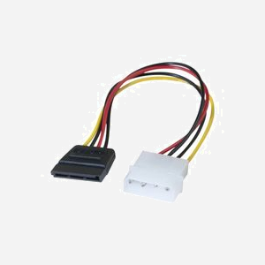EXC 147550 : Câble d'alimentation interne 0.15m - Connecteur Molex (4-pin) vers SATA 15 broches - Facteur de forme Droit, Multicolore - Miniature 1
