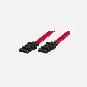 Câble SATA Connect 314013, 0.75m, SATA I, connecteurs 7-pin femelle/femelle, droit/droit, noir et rouge, code SH 84733080 - Miniature 1