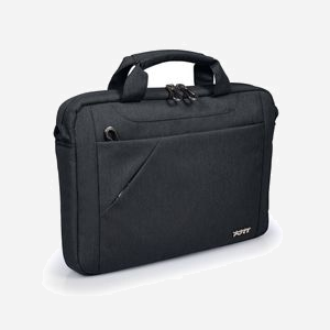 Port Designs 135071 Sac Messenger Noir 14" (35.6cm) Polyester, compartiment 340x30x255mm, poche smartphone, sangle trolley, bandoulière, 400x70x300mm, 500g - Miniature 1