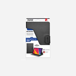 Port Designs 201411 Étui Folio Noir pour Samsung Galaxy Tab S5e (173x20x250mm) Nubuck & Polyuréthane, Fermeture Magnétique, Position Debout, 285g - Miniature 2