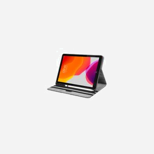 Port Designs Muskoka Folio Noir pour iPad 10.2" 2019 (7e génération) - Polyuréthane/Nubuck, Fermeture Magnétique, Stand Ajustable, Poids 395g