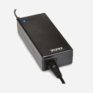 Port Designs 900007-ACTO Alimentation Secteur Universelle 90W pour Notebook Acer/Toshiba - 100-240V, 19V/4.74A, Noir, câble 1.8m