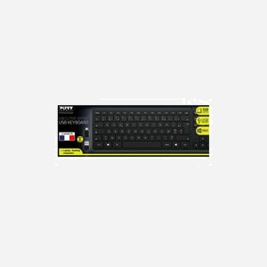 Port Designs 900754-FR Clavier Bureau USB AZERTY Français Noir 109 Touches, Connectivité USB-A/USB-C, Compatible Windows, Câble 1.6m - Miniature 3