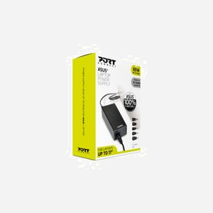 Port Designs Adaptateur Secteur 90W pour Notebook Asus - 100-240V, 19.5V 3.33A, Embouts Compatibles, Noir, Câble 1.8m, Ref: 900093-AS - Miniature 1