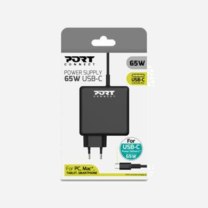 Port Designs 900097B-EU Chargeur Secteur USB-C 65W Charge Rapide pour Smartphone/Tablette - Sortie 5V/9V/12V/15V (3A), 20V (2.25A) - Miniature 4