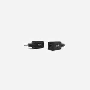 Port Designs 900105-EU Chargeur Secteur 45W USB-A + USB-C Power Delivery, Quick Charge 3.0, GaN, câble USB-C inclus, Noir - Miniature 3