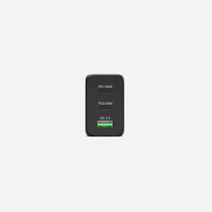 Port Designs 900106-EU Chargeur Secteur 65W GaN USB-C & USB-A (2x USB-C 65W PD, 1x USB-A 30W QC 3.0) Câble USB-C 2m Noir - Miniature 4