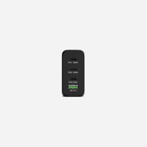 Port Designs 900107-EU : Chargeur Secteur 120W, 3x USB-C (100W PD), 1x USB-A 3.2, Quick Charge 3.0, GaN, Câble USB-C, Noir - Miniature 2