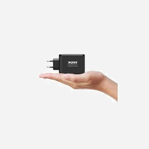 Port Designs 900107-EU : Chargeur Secteur 120W, 3x USB-C (100W PD), 1x USB-A 3.2, Quick Charge 3.0, GaN, Câble USB-C, Noir - Miniature 4