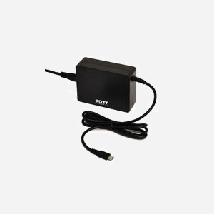 Port Designs Adaptateur Secteur Universel USB-C 90W (5-20V/4.35A) 100-240V, Câble 2.5m, ABS Noir, Compatibilité Multi-Marques, CE - Miniature 2