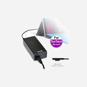 Port Designs 900102-EU Chargeur Universel 60W pour Microsoft Surface (12-15V, 4A) - Type C, Câble 2.5m, ABS Noir - Miniature 4