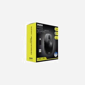 Port Designs 900715 Souris Optique Sans Fil/Bluetooth 2400 DPI, 5 Boutons, Batterie 300mAh, Portée 20m, Compatible Windows/macOS/Android/ChromeOS - Miniature 3