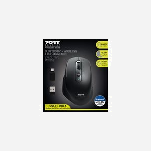 Port Designs 900716 Souris Optique 3200 DPI RF sans fil + Bluetooth, 5 Boutons, 2 Roulettes, Batterie 300 mAh, compatible Windows/macOS/Chrome OS/Android - Miniature 3