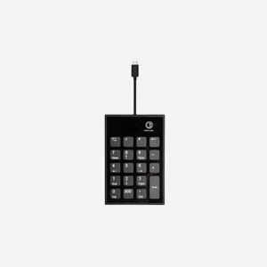 Port Designs 900801 : Pavé numérique USB 19 touches pour ordinateur portable - ABS Noir/Gris - Câble 0.8m - Compatible Windows/macOS - 85x15x130mm - 90g - Miniature 2