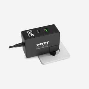 Port Designs 902103 - Chargeur Secteur Universel 100W GaN, 1x USB-C & 1x USB 2.0, 1.75m - Ordinateur Portable, Smartphone, Tablette, Noir - Miniature 4
