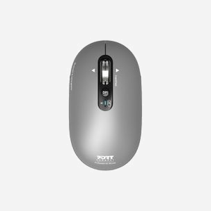 Port Designs Souris Bluetooth 910009 Ambidextre Optique 3200 DPI, Batterie 500mAh USB-C, Molette FreeWheel, Multi-connexion, Gris, Windows/macOS/Android/iOS - Miniature 1