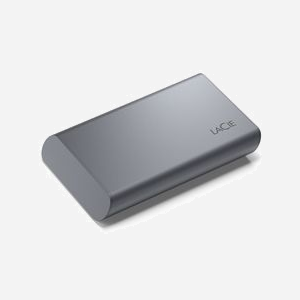LaCie Mobile SSD Secure 500 Go NVMe USB Type-C 3.2 Gen 2 (3.1 Gen 2) Thunderbolt 1050/450 Mo/s Chiffrement Matériel Gris (STKH500800)