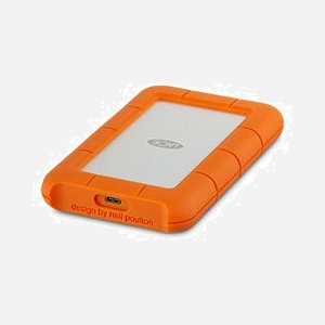 LaCie Rugged USB-C 4To HDD 2.5" USB 3.2 Gen 1 (3.1 Gen 1) 5400 tr/min Orange/Argent - Compatible Windows/macOS - STFR4000800