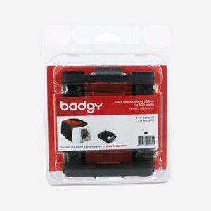 Evolis CBGR0500K Ruban d'impression Noir 500 pages Transfert Thermique pour Badgy100/Badgy200 – Conditionnement Blister – Code SH: 84439990