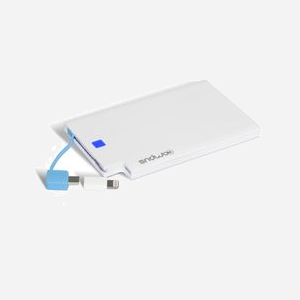 ADVANCE Power Bank 2600mAh Blanc - Batterie Externe Lithium, USB Type-A, Micro-USB, Lightning, 5V/1A, 100x62x7mm, Compatible iOS/Android - Miniature 1