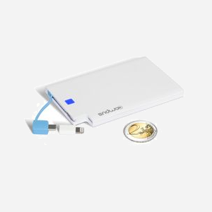 ADVANCE Power Bank 2600mAh Blanc - Batterie Externe Lithium, USB Type-A, Micro-USB, Lightning, 5V/1A, 100x62x7mm, Compatible iOS/Android - Miniature 2
