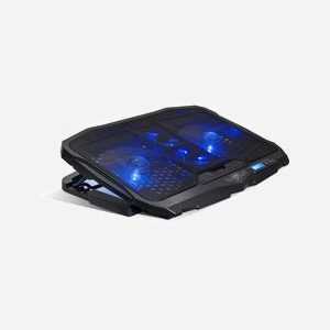 Spirit of Gamer Airblade 600 - Refroidisseur pour PC Portable 17" - 4 Ventilateurs 120mm 1500 RPM - 56 CFM - 15dBA - USB 2.0 - Noir/Bleu - Miniature 1