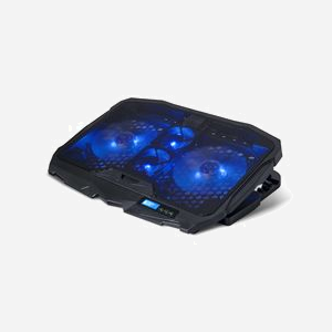Spirit of Gamer Airblade 600 - Refroidisseur pour PC Portable 17" - 4 Ventilateurs 120mm 1500 RPM - 56 CFM - 15dBA - USB 2.0 - Noir/Bleu - Miniature 3