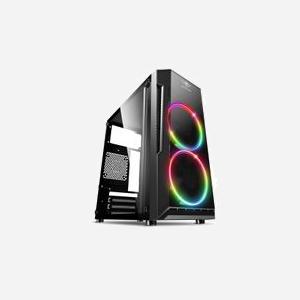 Boîtier PC Spirit of Gamer Deathmatch 3 Mini Tower Noir, Acier/ABS/Acrylique, microATX/Mini-ITX/ATX, 2x120mm ARGB, USB 3.2 Gen 1, GPU 270mm, CPU 130mm