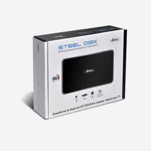 ADVANCE BX-2525U3 Boîtier HDD Externe 2.5" USB 3.2 Gen 1 (5 Gbps) SATA Aluminium Noir - Support 1x HDD/SSD 2.5" - Compatible Windows/macOS/Linux - Miniature 3
