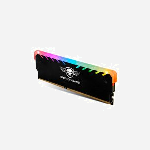 Spirit of Gamer SOG-MEM-RGB Radiateur pour module de mémoire (1x) Noir, ABS/Aluminium, éclairage RGB (3-pin), 7x140x44mm, avec vis et pad thermique - Miniature 3