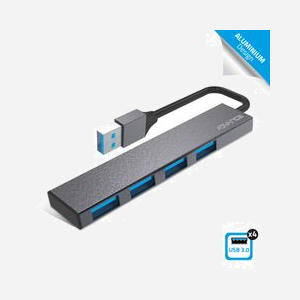 Hub USB ADVANCE HUB-405AL - USB 3.2 Gen 1 Type-A, 4 Ports, 480 Mbit/s, Longueur câble 0.6m, Gris, Compatible Windows/macOS - Miniature 2
