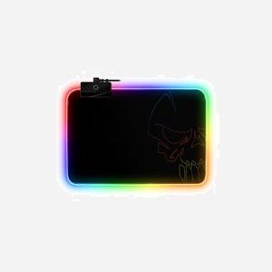 Spirit of Gamer Darkskull SOG-PADMRGB - Tapis de Souris Gaming 300x230x3mm, Surface Tissu Micro-Maille, Base Antidérapante, Rétroéclairage RGB, Câble 1.8m
