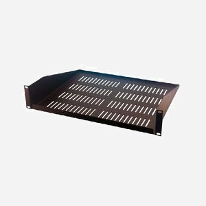Etagère Rack 19" MCL 9A/PL-40 2U, Charge 20kg, Dimensions 480x380x90mm, Montage Montants Avant, Couleur Noir, Profondeur 380mm