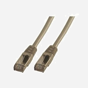 Câble réseau MCL FCC6ABM-0-5M Catégorie 6 RJ45 Femelle-Femelle Gris 0.5m avec manchon anti-accroc pour protection du clip.