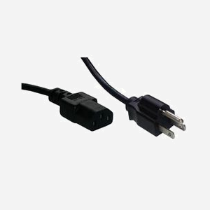 MCL MC903-2M Câble d'alimentation US 2m Noir - Connecteur US mâle vers IEC C13 femelle - Cordon secteur pour PC, écran, onduleur - Miniature 1
